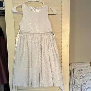 Elegant White Lace Kids Dress